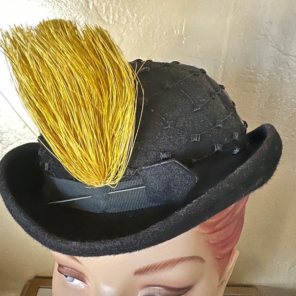 DAPPER 1940s\' BLACK FELT \